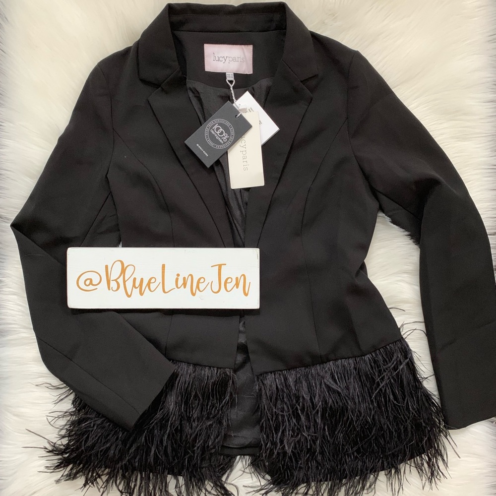 Lucy Paris Ruffle Feather Jacket - Picture 2 of 7